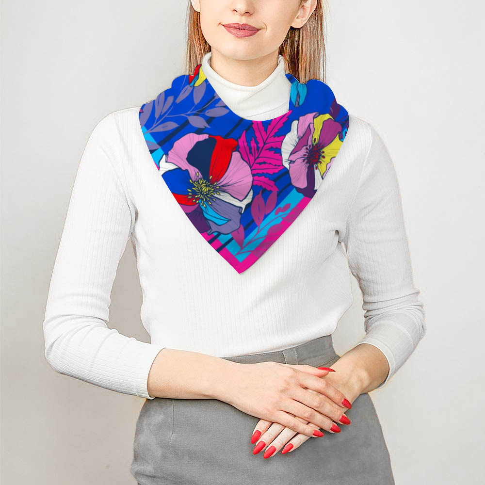 Clear Poppies -  Large Square Scarf