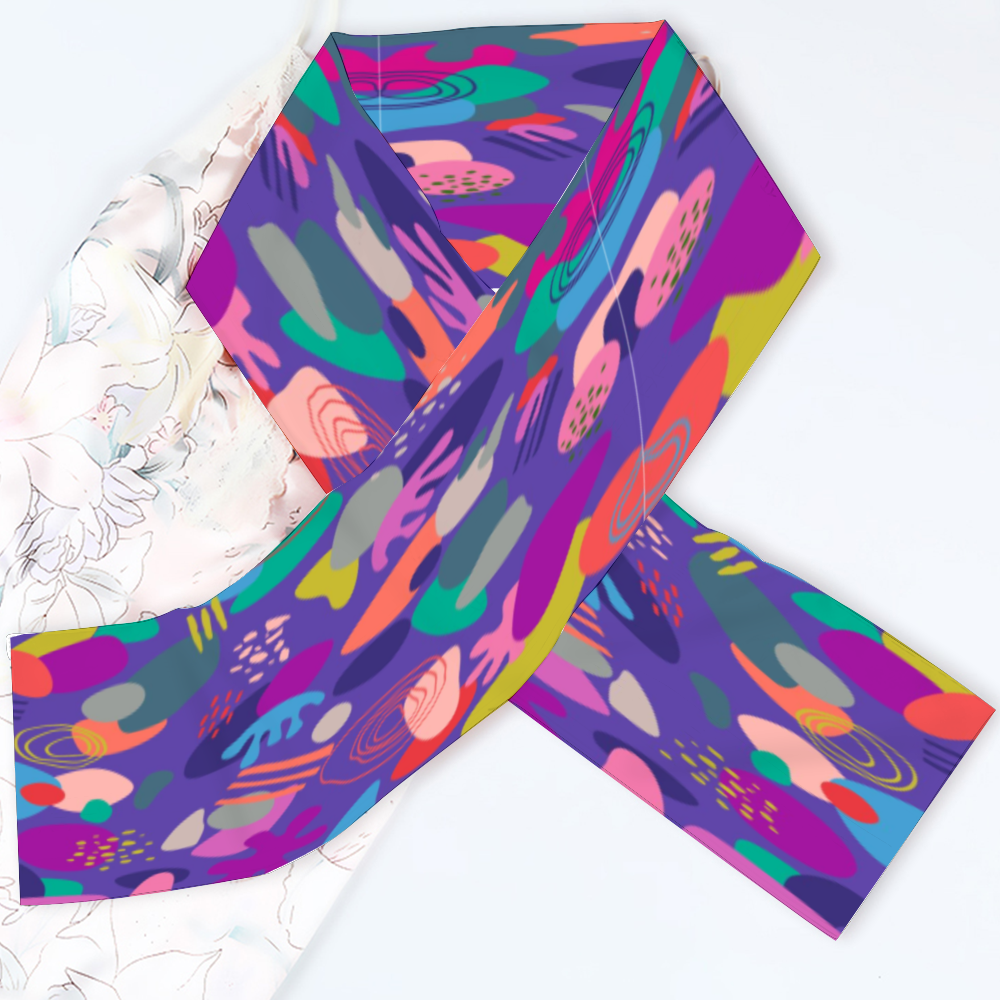 Fresh - Abstract Long Double Sided Scarf
