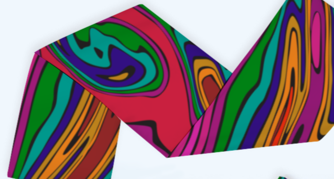 Deep - Water Swirl - Long Double Sided Scarf