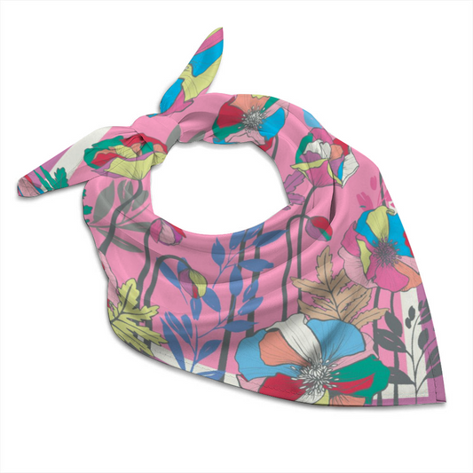 Light  Poppies - Large Square Scarf
