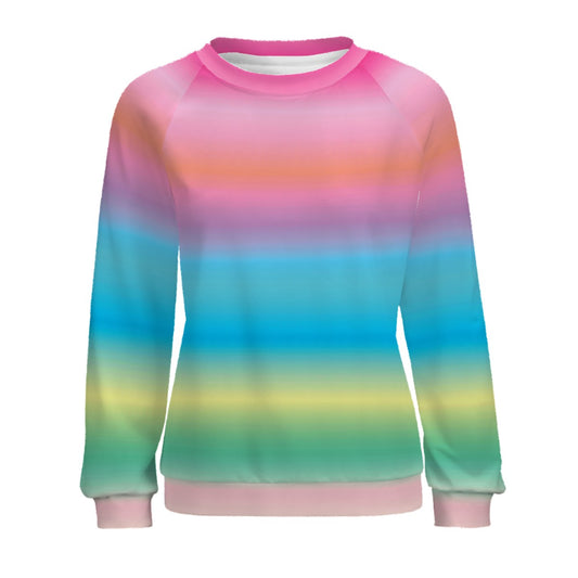 Light Spectrum - Ombre Blend - Terry Cloth Raglan Crewneck Sweatshirt