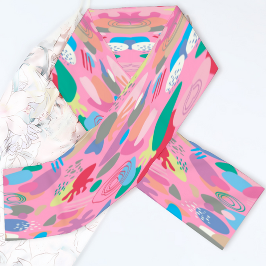 Light - Abstract Design - Long Double Sided Scarf