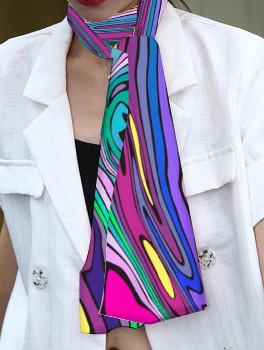Clear Water Swirl - Long Double Sided Scarf