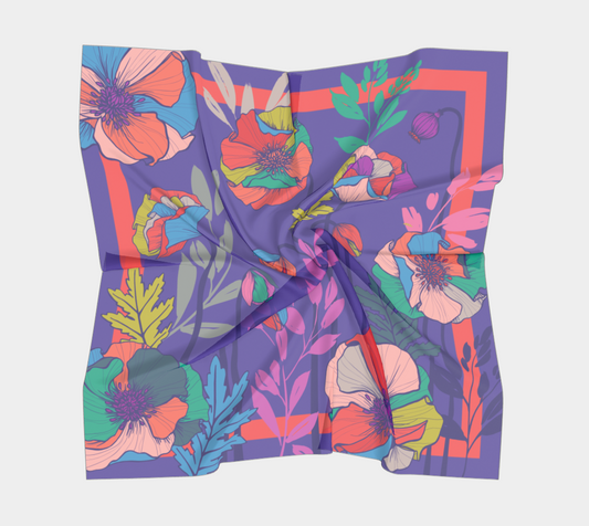 Fresh  Poppies - Large Square Scarf