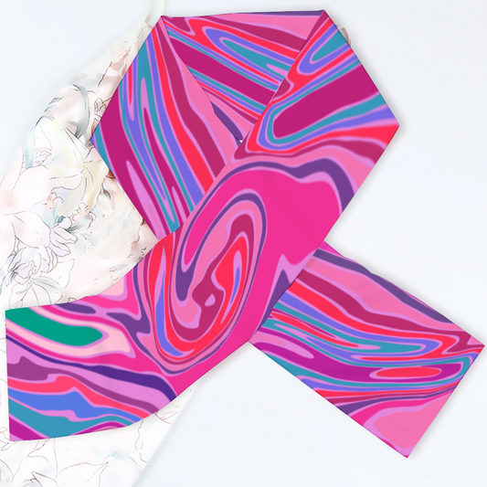 Cool - Water Swirl - Long Double Sided Scarf