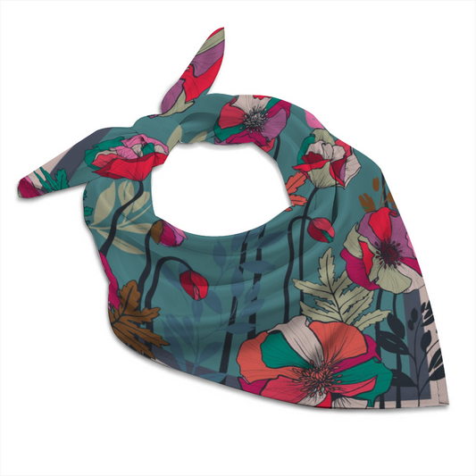 Soft Poppies - Large Square Scarf