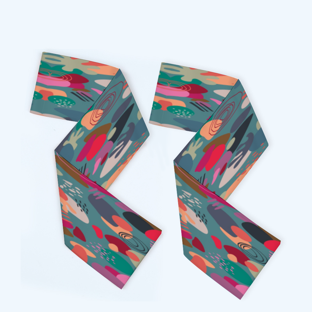 Soft - Abstract Design -Long Double Sided Scarf