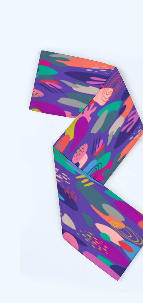 Fresh - Abstract Long Double Sided Scarf