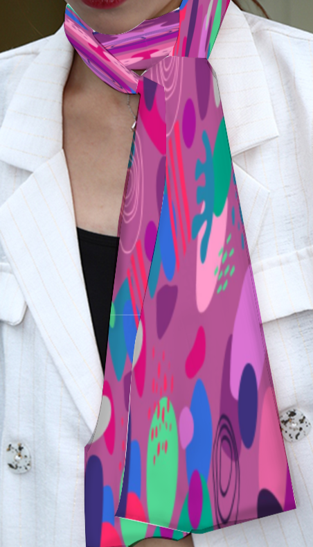 Cool - Abstract Design - Long Double Sided Scarf
