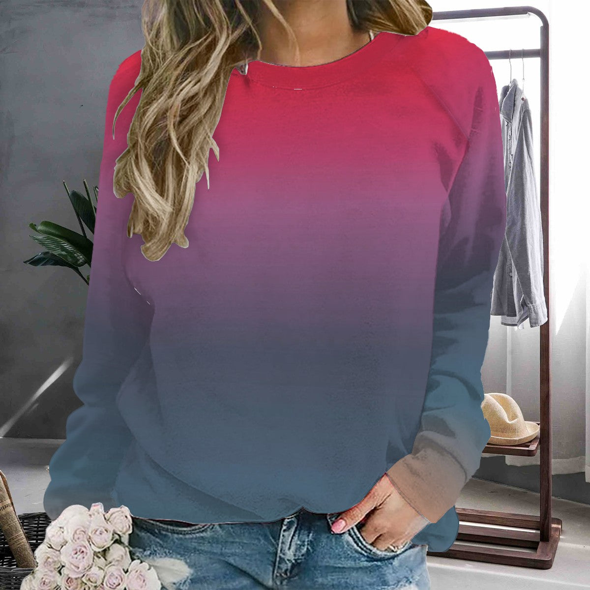 The Soft Spectrum Terry Cloth Sweatshirt – Ombre Blend