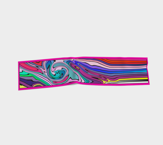 Clear - Water Swirl Chiffon Scarf