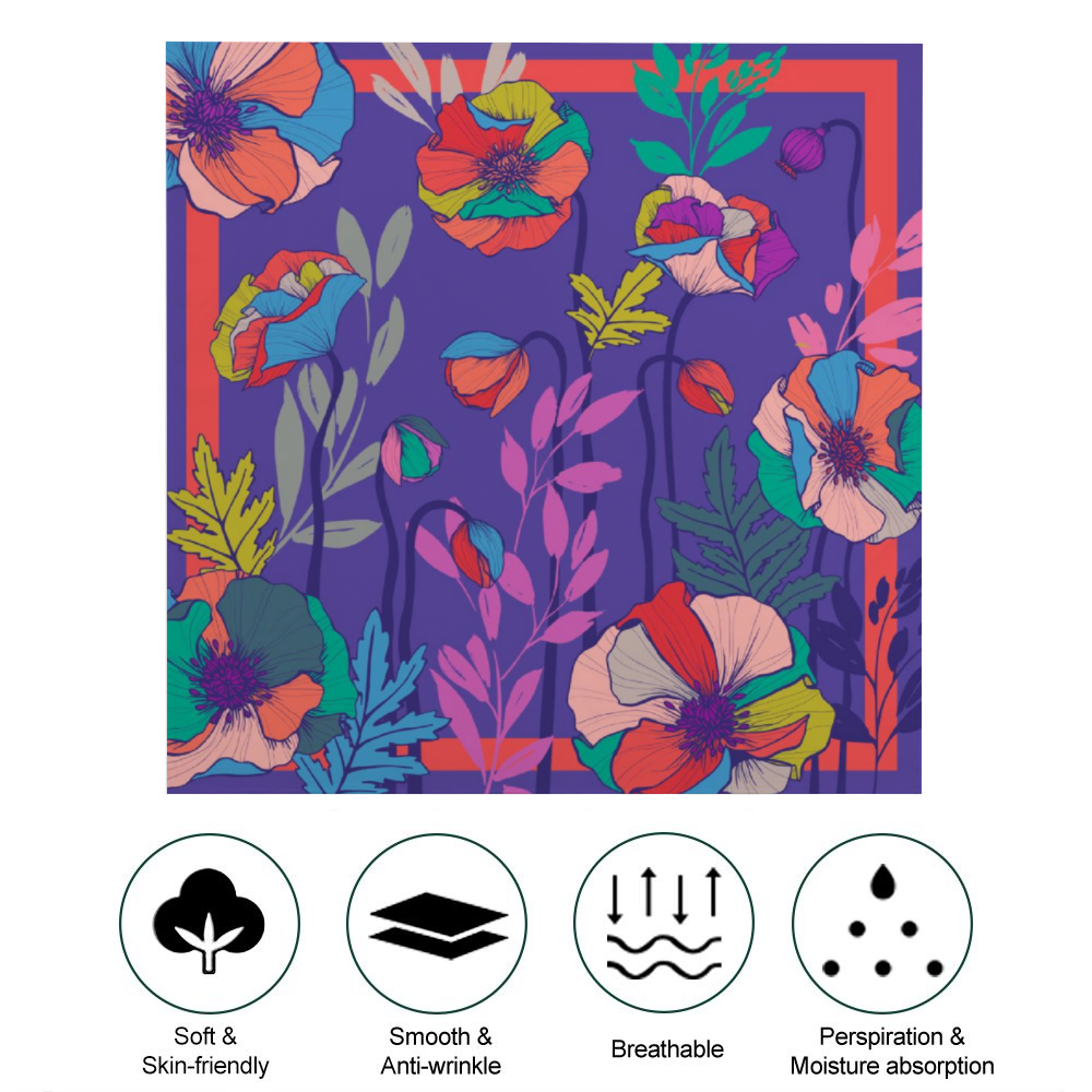 Fresh  Poppies - Large Square Scarf