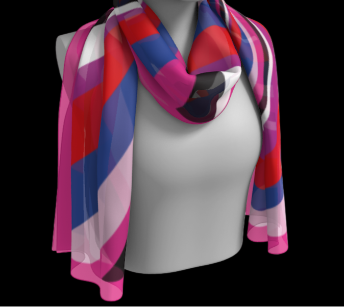 Clear -  Vortex Silk Scarf