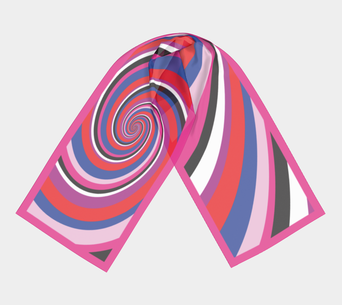 Clear -  Vortex Silk Scarf