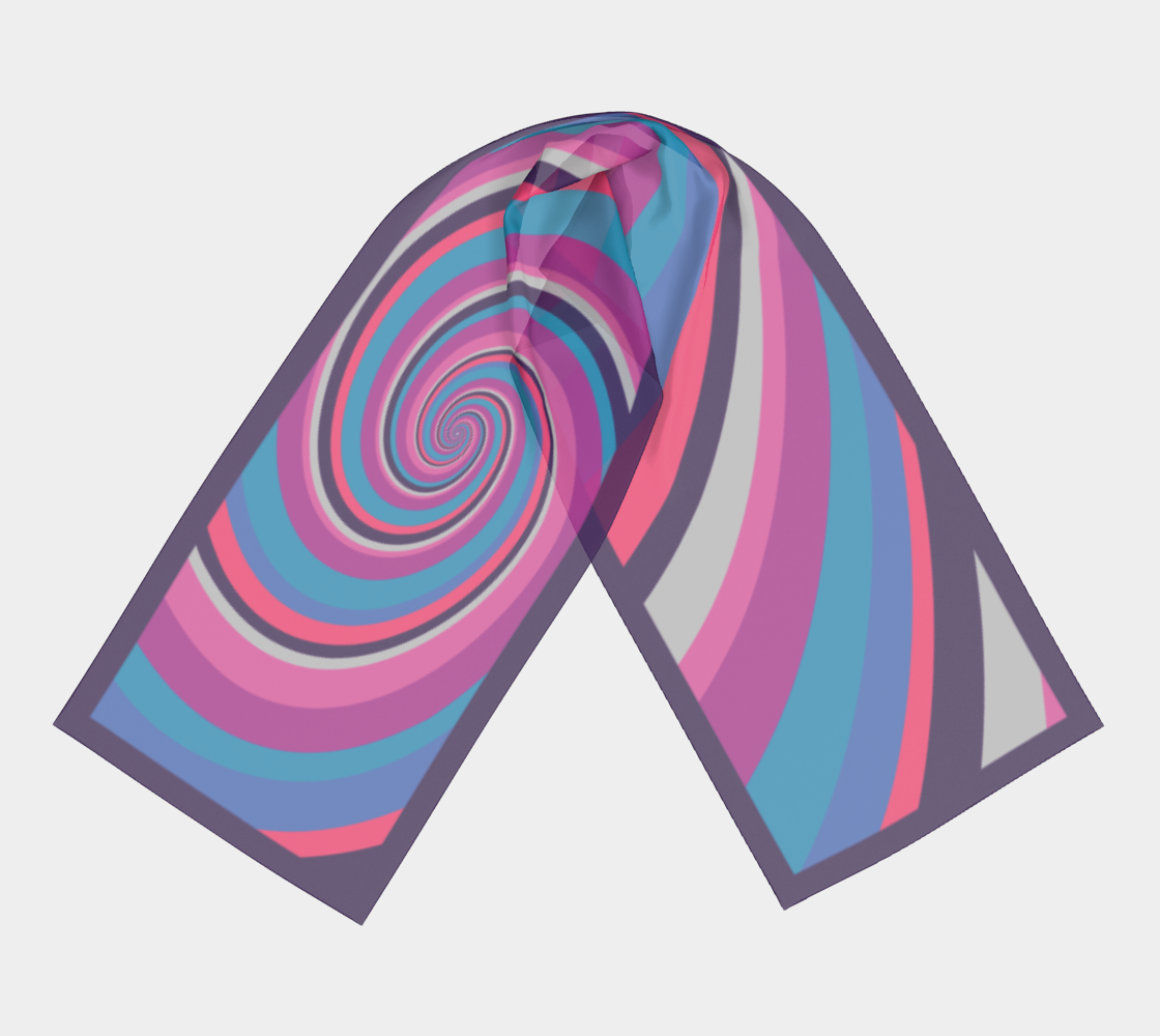 Silk Swirl Scarf - Cool