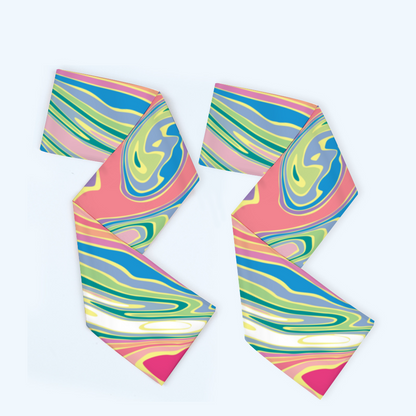 Light - Water Swirl - Long Double Sided Scarf