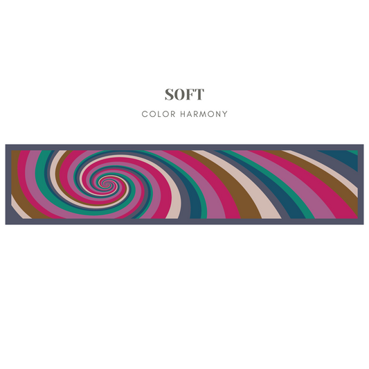 Soft - Vortex Silk  Scarf -