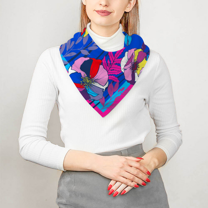 Clear Poppies -  Large Square Scarf
