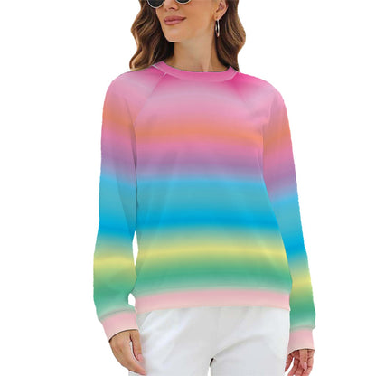 Light Spectrum - Ombre Blend - Terry Cloth Raglan Crewneck Sweatshirt