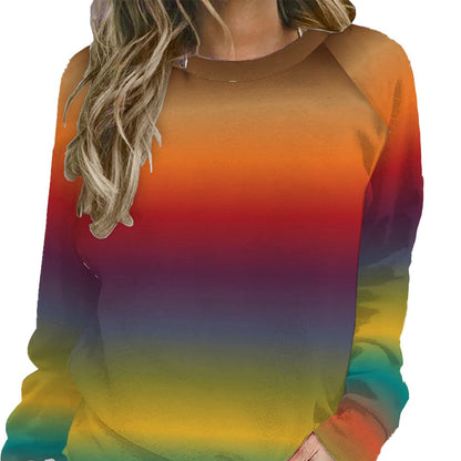 The  Warm Color Harmony Spectrum - Terry Cloth Sweatshirt – Warm  Ombre Blend