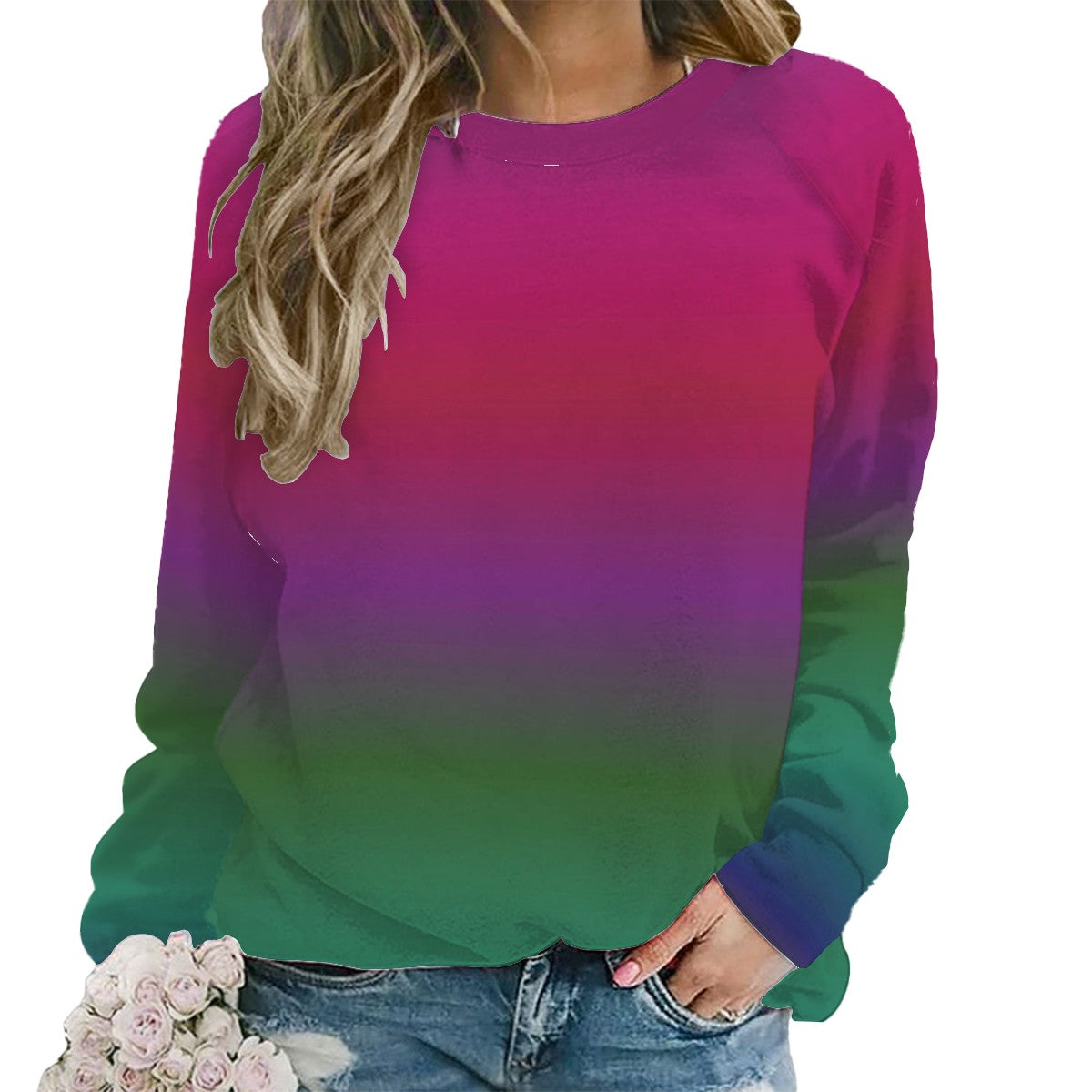 The Deep Color Harmony Spectrum - Terry Cloth Sweatshirt – Deep Ombre Blend