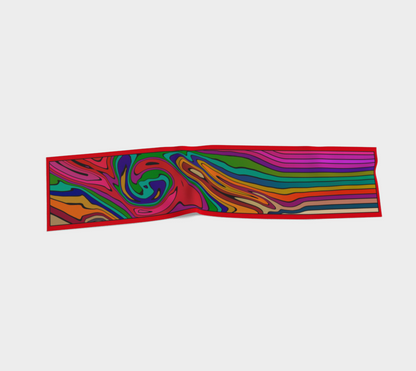 Deep - Water Swirl Chiffon Scarf