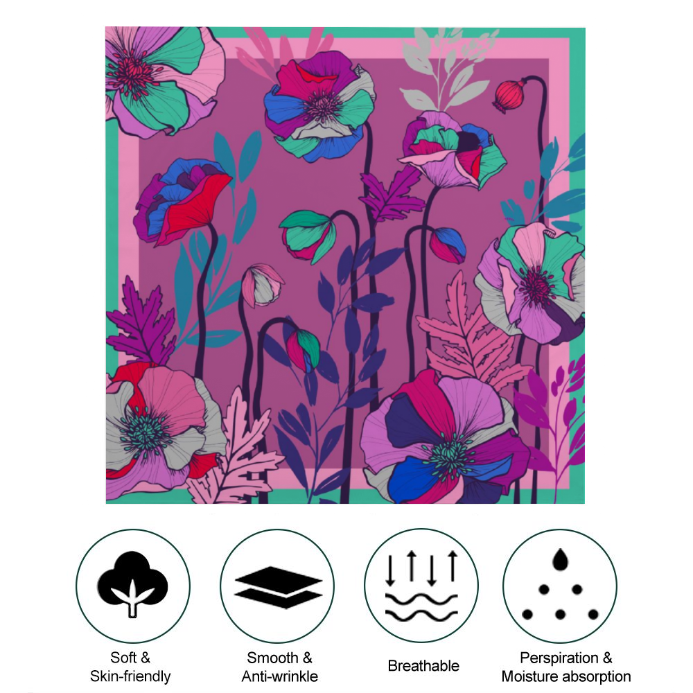 Cool -  Poppies - Large Square Scarf