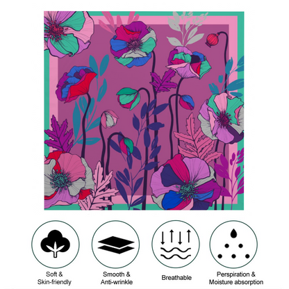 Cool -  Poppies - Large Square Scarf