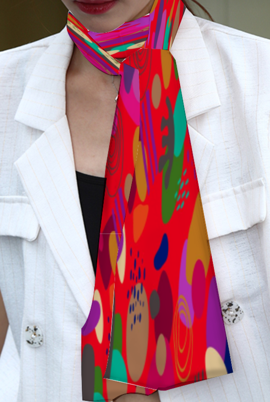 Deep - Abstract Design - Long Double Sided Scarf