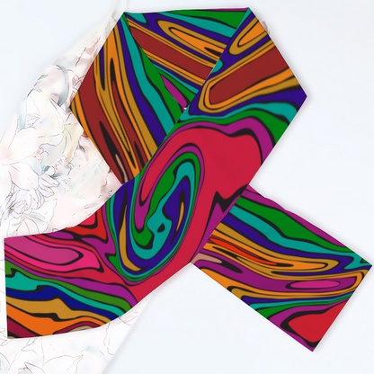 Deep - Water Swirl -  Long Double Sided Scarf