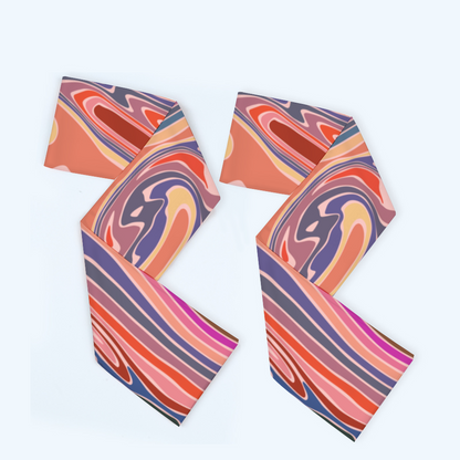 Soft  Water Swirl - Long Double Sided Scarf