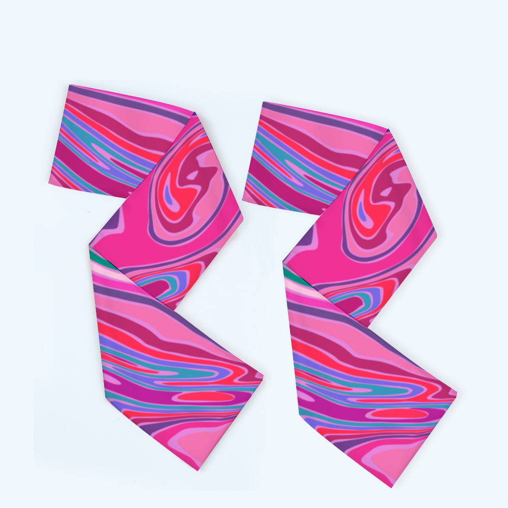 Cool - Water Swirl - Long Double Sided Scarf