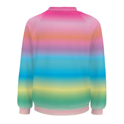Light Spectrum - Ombre Blend - Terry Cloth Raglan Crewneck Sweatshirt