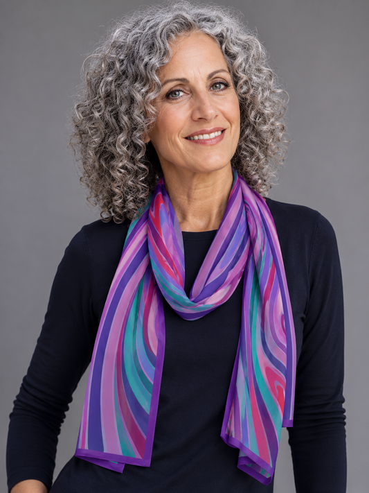 Cool - Water Swirl Chiffon Scarf