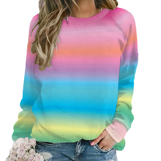 Light Spectrum - Ombre Blend - Terry Cloth Raglan Crewneck Sweatshirt