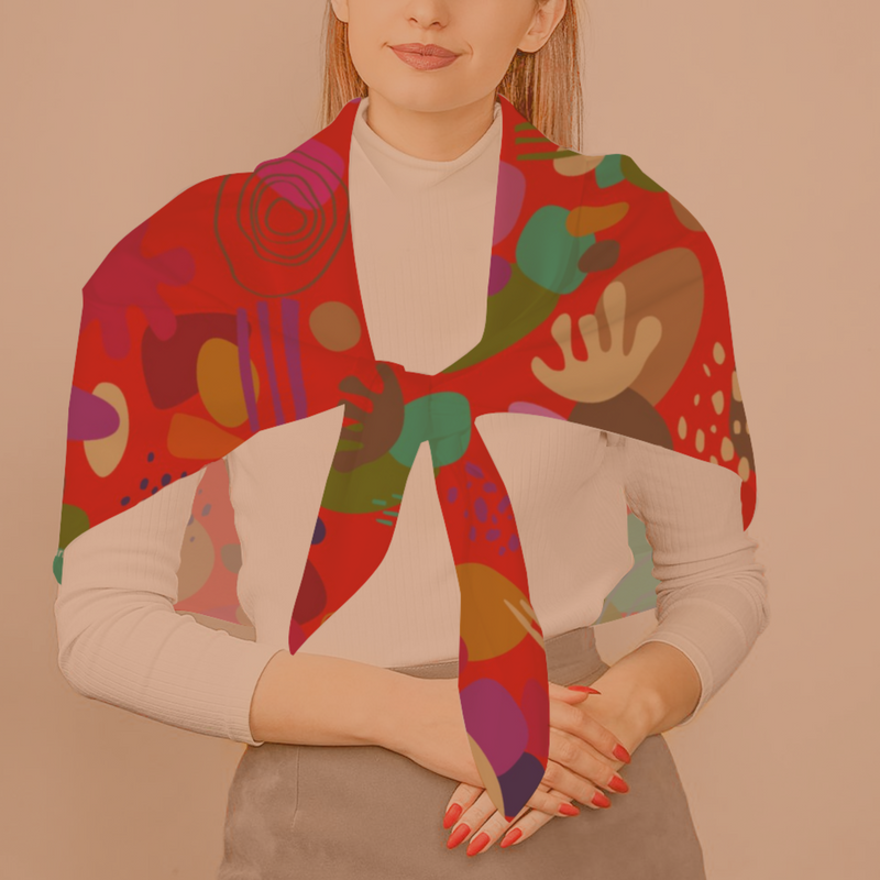 Abstract Square Scarf - Deep
