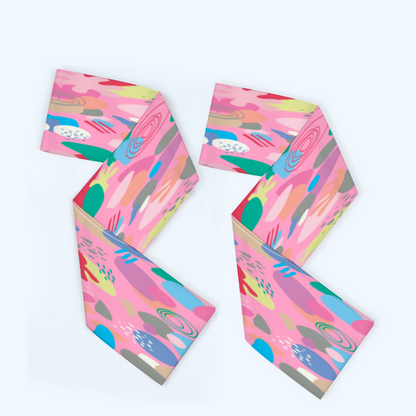 Light - Abstract Design - Long Double Sided Scarf