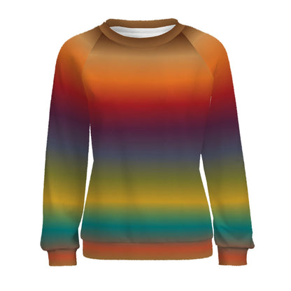 The  Warm Color Harmony Spectrum - Terry Cloth Sweatshirt – Warm  Ombre Blend