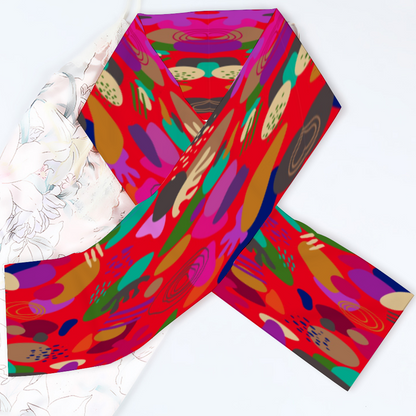 Deep - Abstract Design - Long Double Sided Scarf