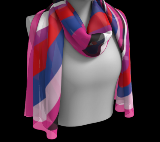 Clear -  Vortex Silk Scarf
