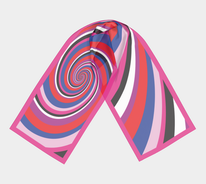 Clear -  Vortex Silk Scarf