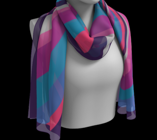 Silk Swirl Scarf - Cool