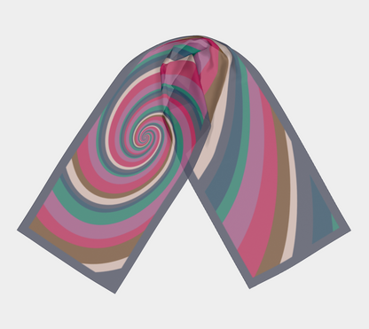 Soft - Vortex Silk  Scarf -