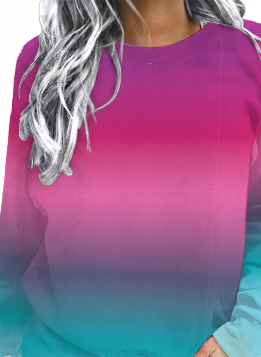 The Cool Spectrum Terry Cloth Sweatshirt – Icy Ombre Blend