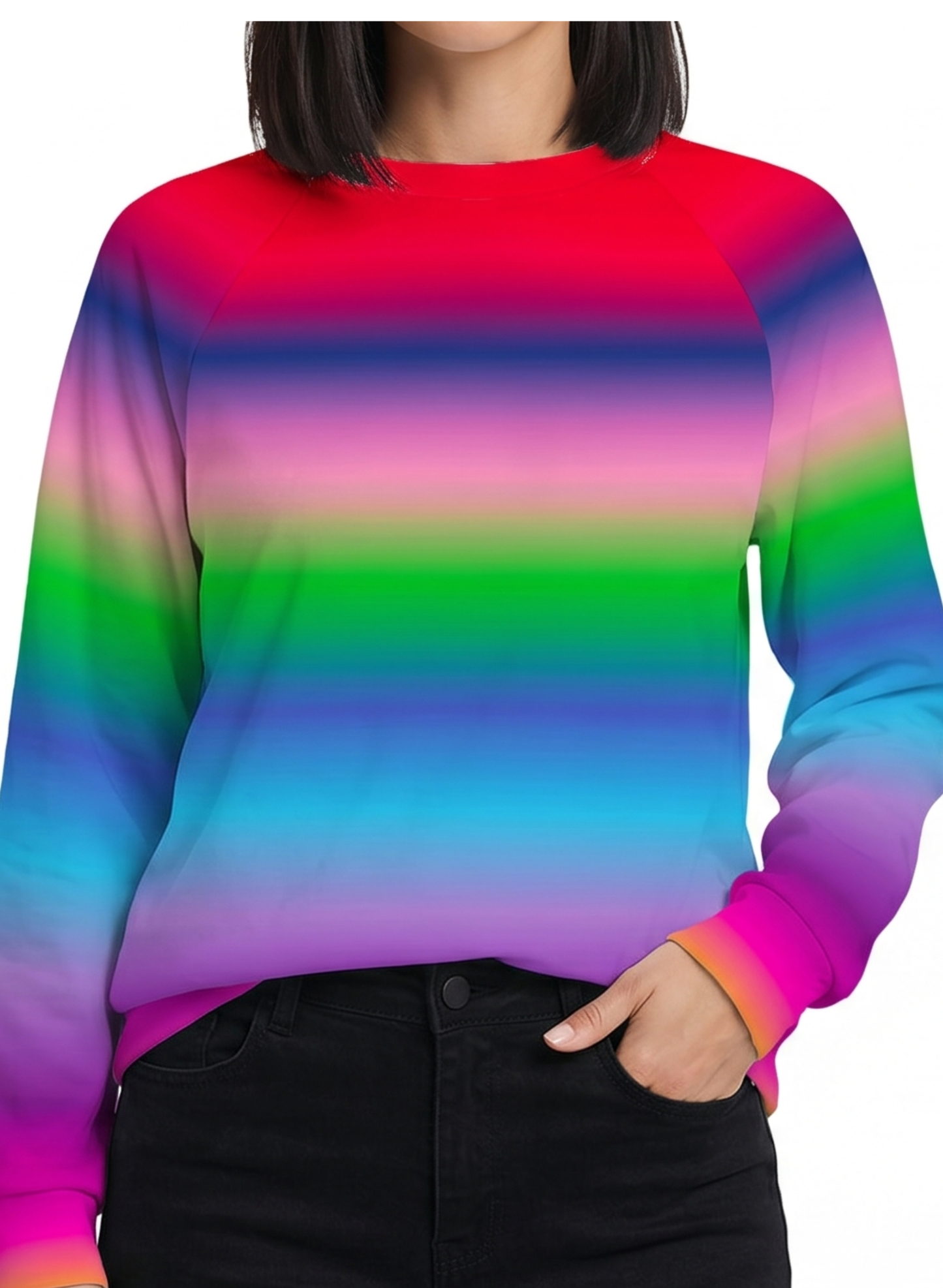 The Clear Harmony Spectrum - Raglan Crewneck Sweatshirt