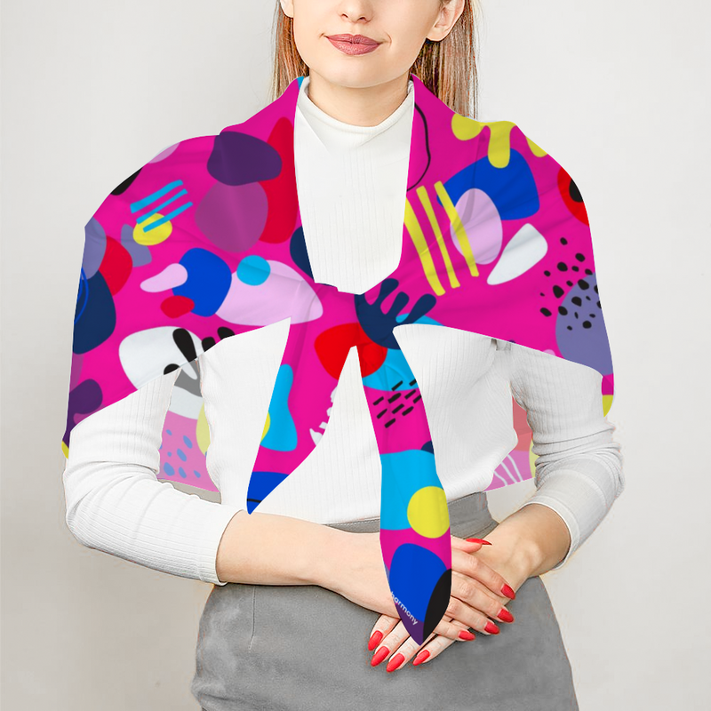 Abstract Square Scarf - Clear