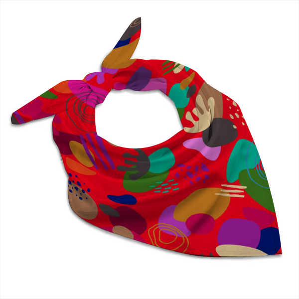 Abstract Square Scarf - Deep