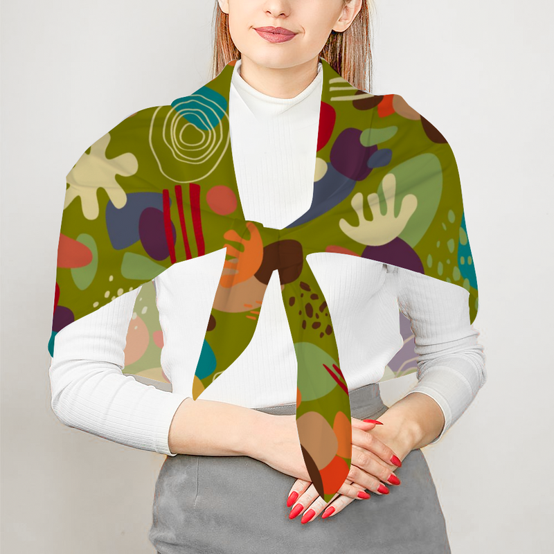 Abstract  Square Scarf - Warm